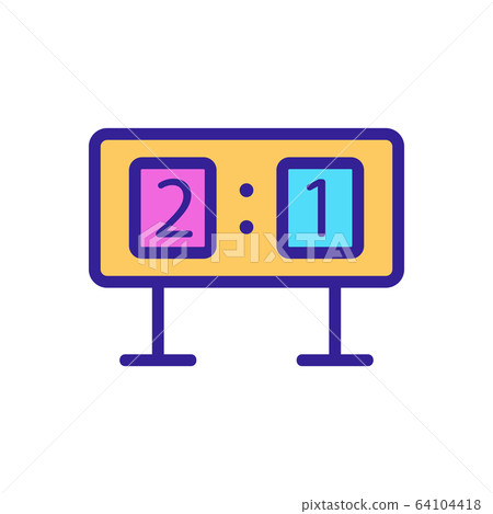 scoreboard icon vector outline illustration 64104418