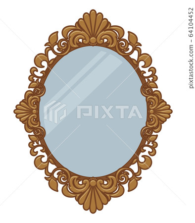 優雅的鏡子插圖_黑暗 64104452