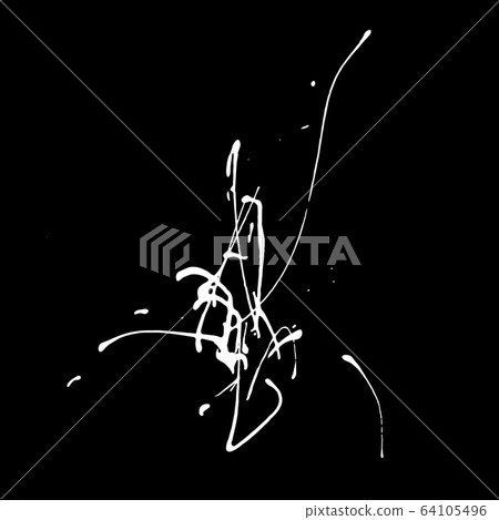 Calligraphic splash acrylic spot. Artistic and Calligraphic splash acrylic spot. Artistic and 64105496