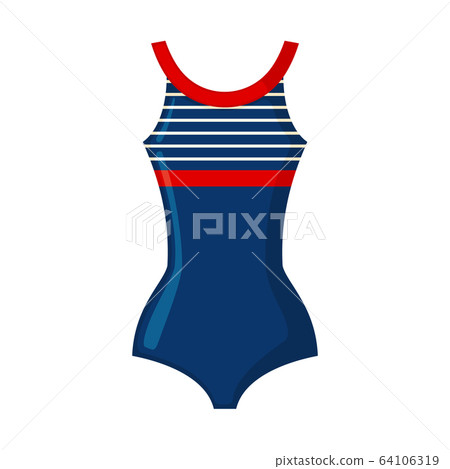 Vector Swimsuit icon in flat style isolated on white background. Vector Swimsuit icon in flat style isolated on white background. 64106319