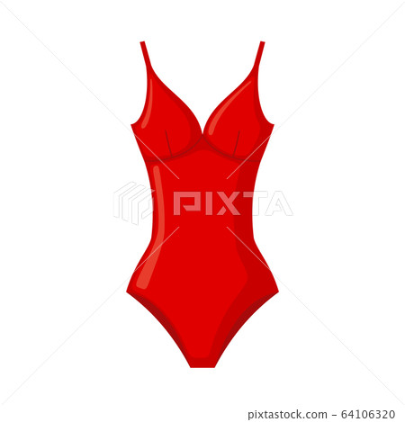 Vector Swimsuit icon in flat style isolated on white background. 64106320