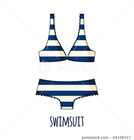 Vector Swimsuit icon in flat style isolated on... - Stock Illustration ...
