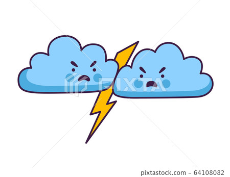 Thunder clouds are fighting. Thunder clouds are fighting. 64108082