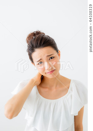 A woman with poor health A woman with poor health 64108319