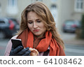 funny sad woman looking up thinking seeing bad 64108462