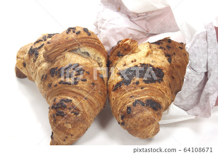 croissant croissant filled with chocolate with bag croissant croissant filled with chocolate with bag 64108671