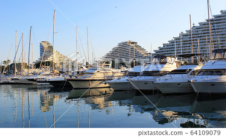 Villeneuve-Loubet marina, French Riviera, France 64109079