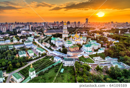 Aerial view of Pechersk Lavra in Kiev, the capital of Ukraine Aerial view of Pechersk Lavra in Kiev, the capital of Ukraine 64109389