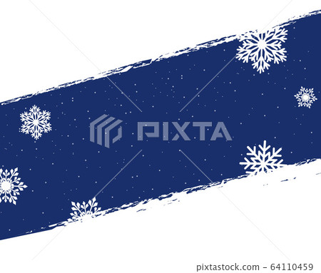 Winter Poster With Snow And Snowflake 64110459