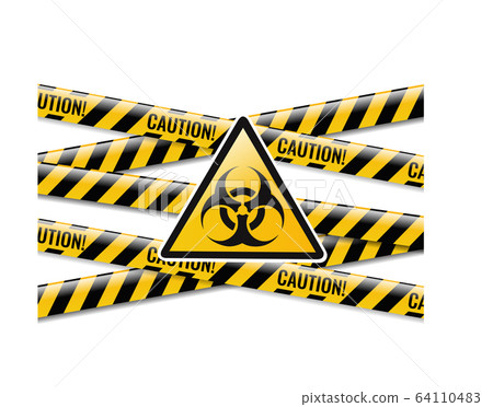 Danger Sign And Ribbons Isolated Transparent 64110483