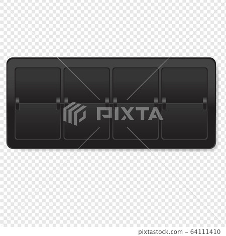 Black Counter Isolated transparent Background 64111410