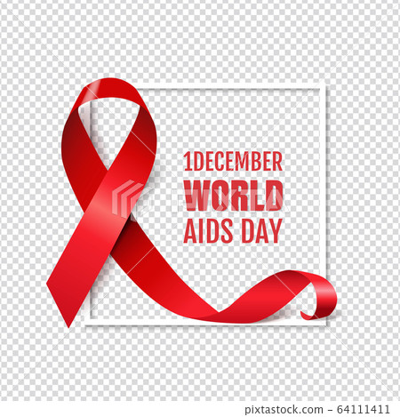 Aids Day Symbol Red Ribbon Transparent Background Aids Day Symbol Red Ribbon Transparent Background 64111411