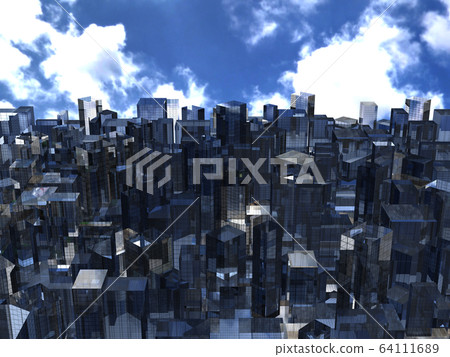 CG, 3D, illustration, 3D, rectangle, building, condominium, office, urban image CG, 3D, illustration, 3D, rectangle, building, condominium, office, urban image 64111689