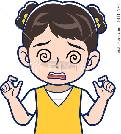 Elementary school girl in yellow clothes 64112576