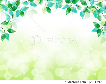 Frame, leaf, green, fresh green, sunbeams, landscape, early summer, vector, illustration Frame, leaf, green, fresh green, sunbeams, landscape, early summer, vector, illustration 64113976