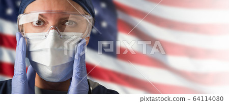 Doctor or Nurse Wearing Medical Personal PPE Doctor or Nurse Wearing Medical Personal PPE 64114080