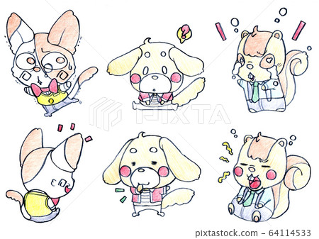 Collection of cute animal patterns Collection of cute animal patterns 64114533