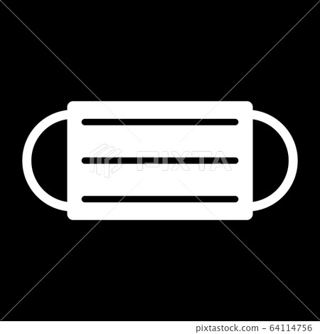 Medical mask icon. 64114756