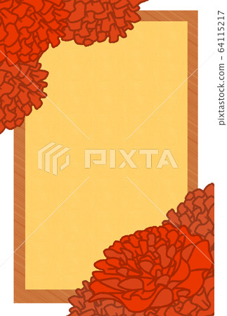 康乃馨背景（垂直/橙色） 64115217