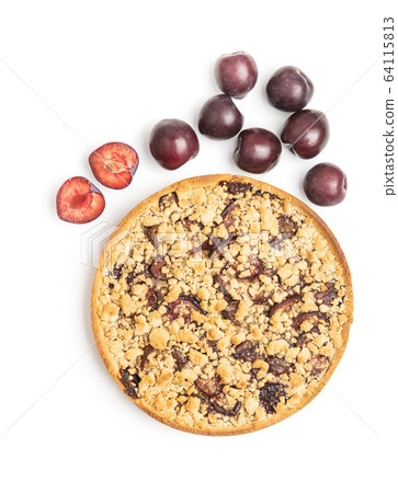 Sweet plum pie. 64115813