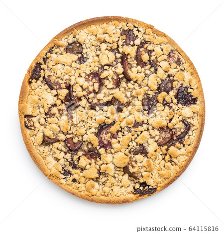 Sweet plum pie. 64115816