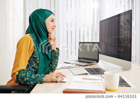 Programming muslim woman Programming muslim woman 64116101