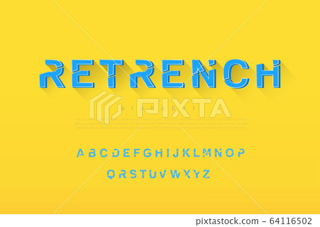 Modern creative design retrench theme alphabet 64116502