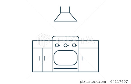 vector, kitchen, white 64117497