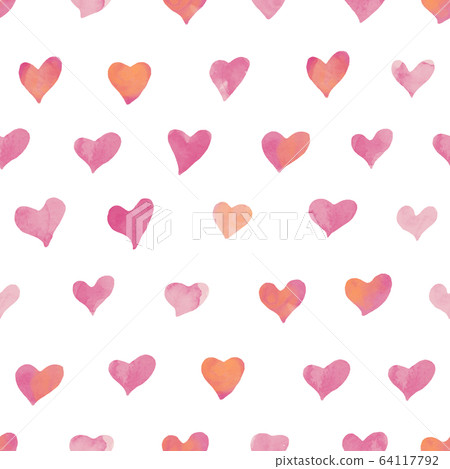 Watercolor heart 64117792