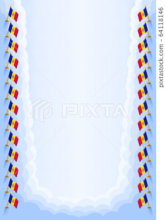 Vertical frame and border with Andorra flag Vertical frame and border with Andorra flag 64118146