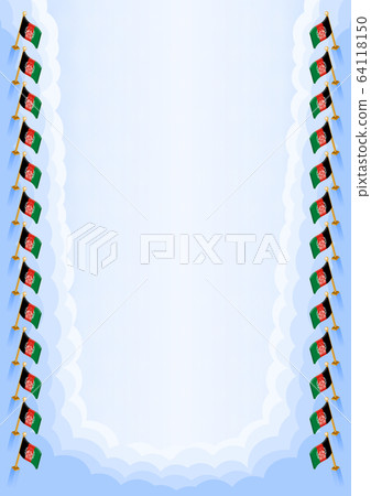 Vertical frame and border with Afghanistan flag Vertical frame and border with Afghanistan flag 64118150