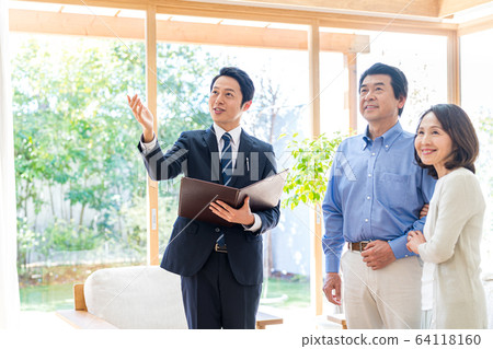 Businessman, couple, consultation, living Businessman, couple, consultation, living 64118160
