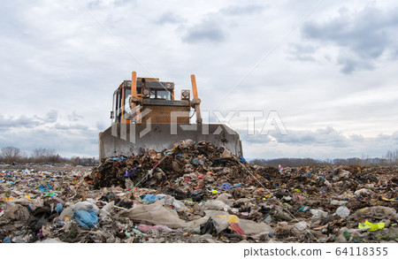 bulldozer working bulldozer working 64118355