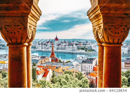 Panorama View on Budapest city from Fisherman Panorama View on Budapest city from Fisherman 64118654