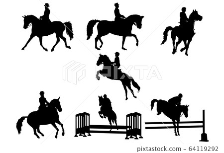 運動剪影馬術 64119292