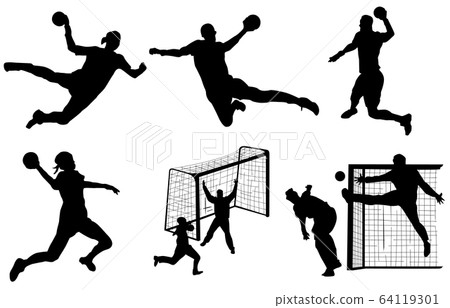 Sport silhouette handball 64119301