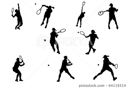 Sport silhouette tennis Sport silhouette tennis 64119314