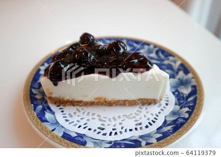 blueberry cheese cake, blueberry cheese pie or blueberry cheese cake, blueberry cheese pie or 64119379