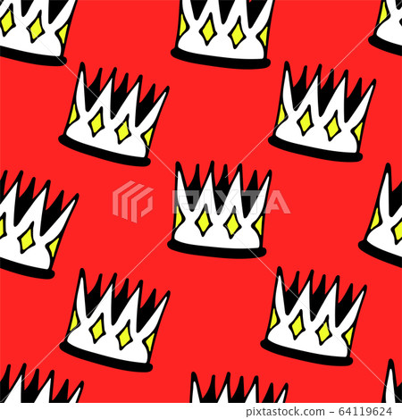 Seamless princess pattern with crowns. vector - Stock Illustration ...