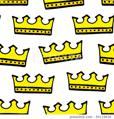 Seamless princess pattern with crowns. vector Seamless princess pattern with crowns. vector 64119626