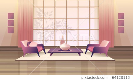 Interior Design Living Room Vector Stock Illustration 64120113 Pixta