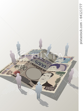 矢量圖新紙幣和我們的生活條例草案的錢澀澤榮一梅田津田芝三郎三里 矢量圖新紙幣和我們的生活條例草案的錢澀澤榮一梅田津田芝三郎三里 64121777