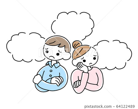 插圖插圖夫婦結婚的姿勢表達語音氣球 插圖插圖夫婦結婚的姿勢表達語音氣球 64122489