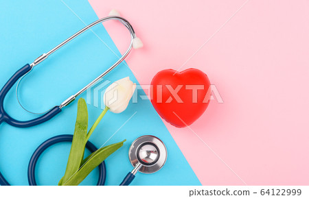 Doctor's Day concept, flat lay top view, 64122999