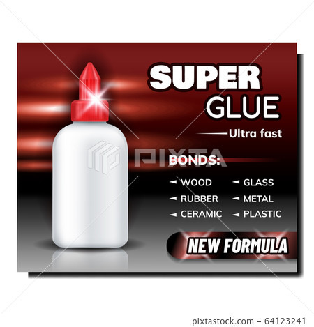 Super Glue New Formula Advertising Banner Vector 64123241