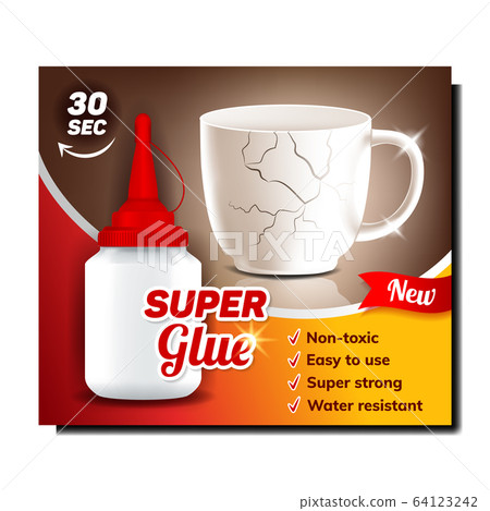 Super Glue Creative Advertising Poster Vector 64123242