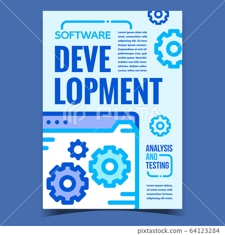Software Development Advertising Banner Vector - Stock Illustration ...