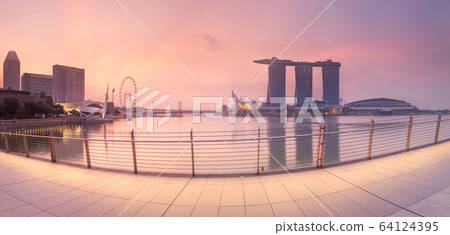 Business district and Marina bay in Singapore Business district and Marina bay in Singapore 64124395