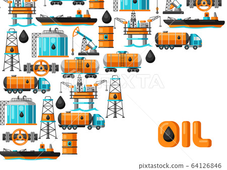 Background design with oil and petrol icons. Background design with oil and petrol icons. 64126846