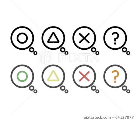 〇×△? Icon, material, pictogram, circle, cross 64127077